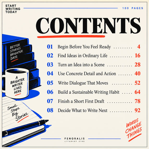 Contents of Start Writing Today.